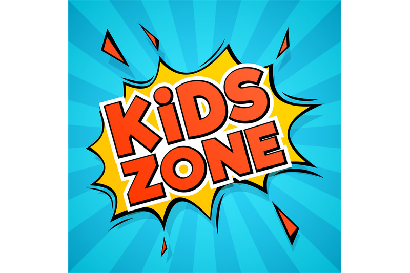 kids-zone-abstract-colors-cartoon-children-logo-for-stickers-and-play
