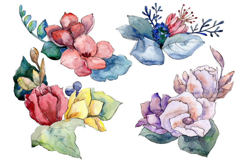 bouquet-paint-summer-watercolor-png