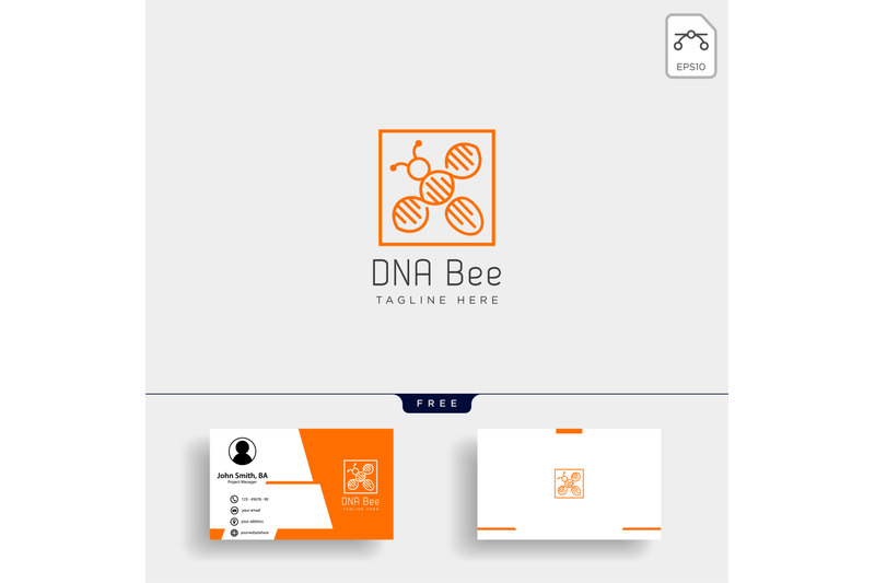 bee-dna-science-creative-logo-template