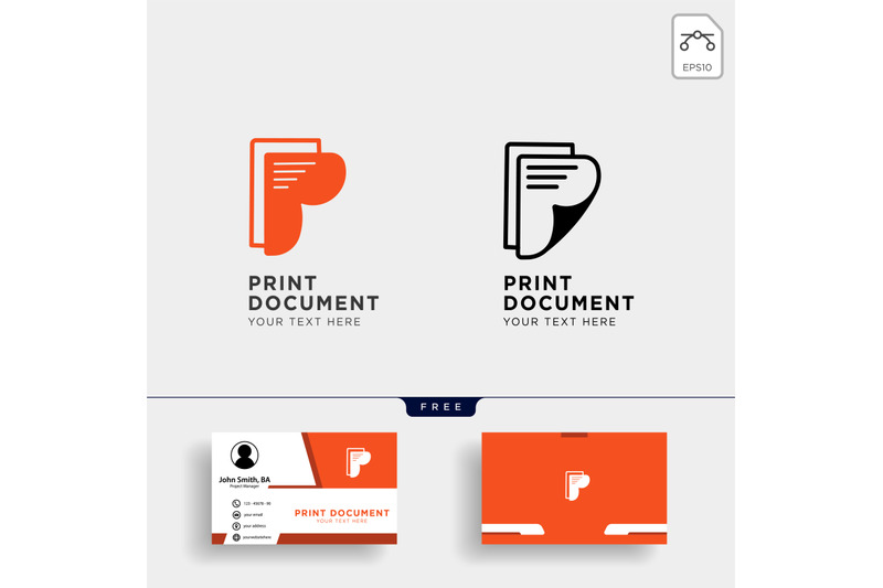 letter-p-paper-logo-template