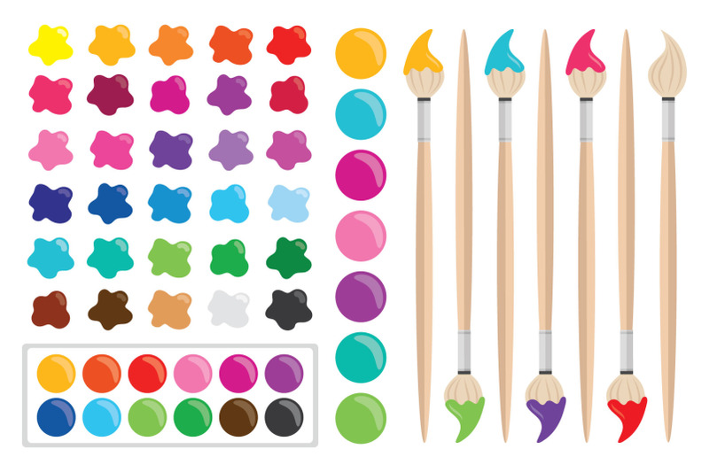 paint-brush-amp-palette-clip-art-set