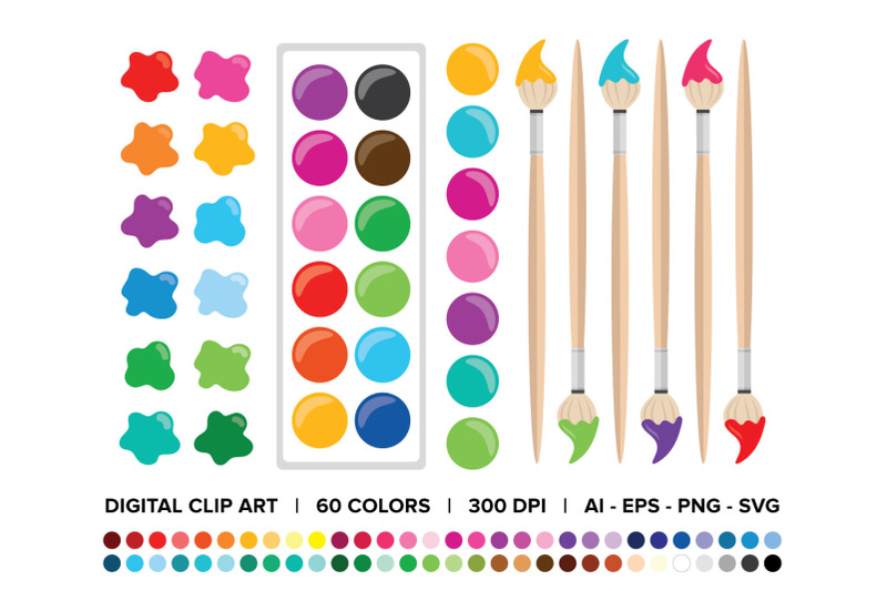 paint-brush-amp-palette-clip-art-set