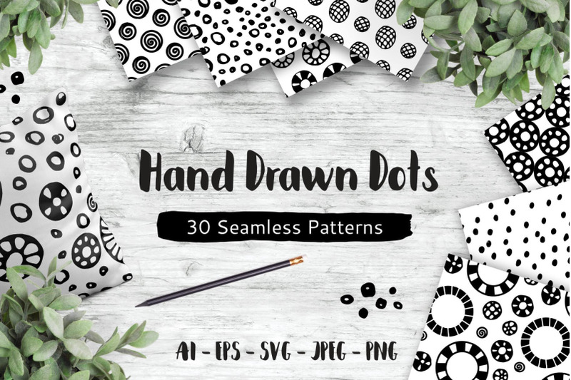 hand-drawn-dots-30-seamless-patterns