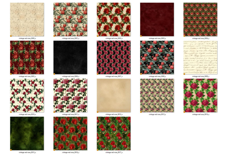 vintage-red-rose-digital-paper