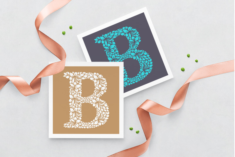 letter-b-floral-logo-template
