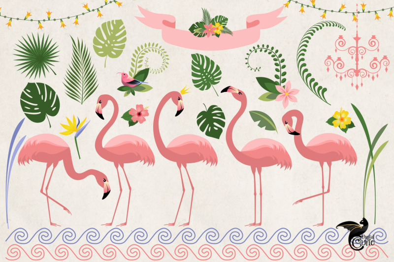 flamingo-paradise-clipart