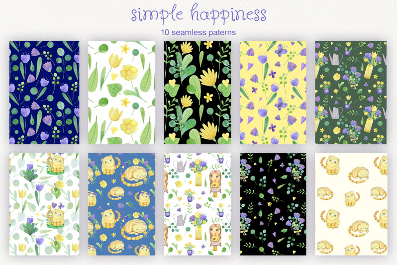 set-of-10-watercolor-seamless-cute-patterns
