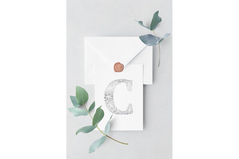 letter-c-floral-logo-template