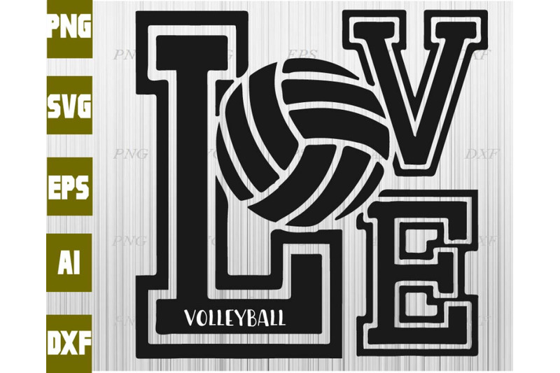 Download Love volleyball svg, dxf,eps,png, Digital Download By designbtf | TheHungryJPEG.com