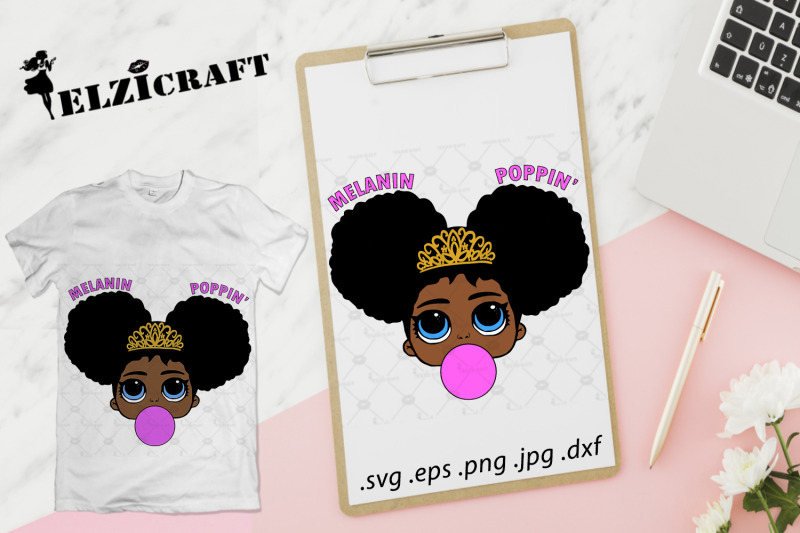 afro-girl-melanin-poppin-svg-cut-file