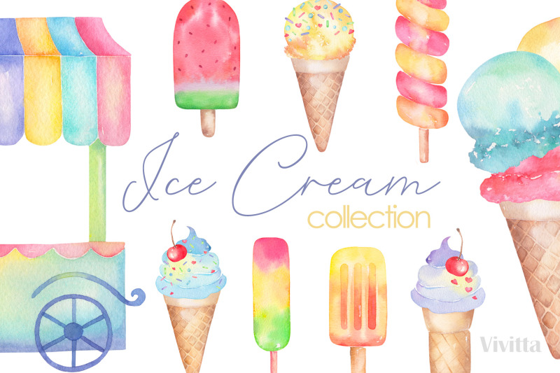 ice-cream-watercolor-collection-clip-art
