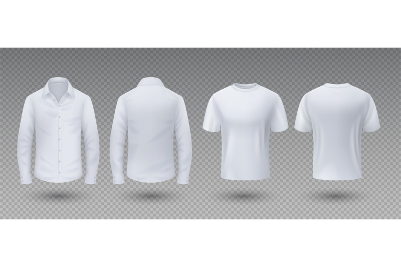realistic-t-shirt-and-shirt-white-mockup-isolated-template-3d-blank