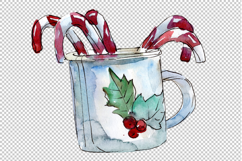 christmas-tea-drinking-watercolor-png