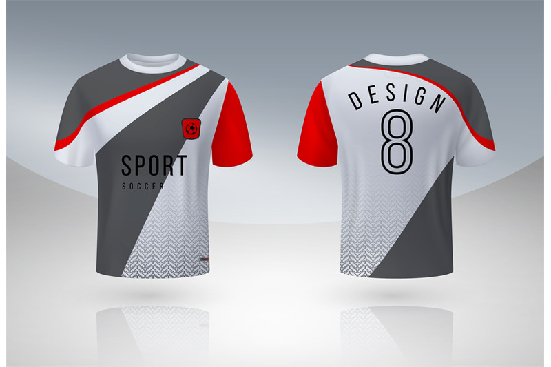 Download Realistic soccer shirt. Jersey sport uniform mock up, 3D ...