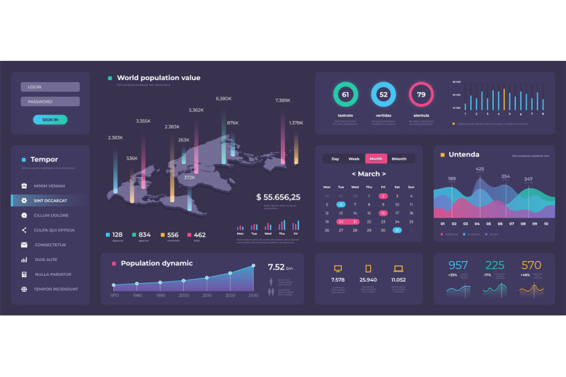 infographic-dashboard-template-white-modern-web-app-ui-with-graphs-ro