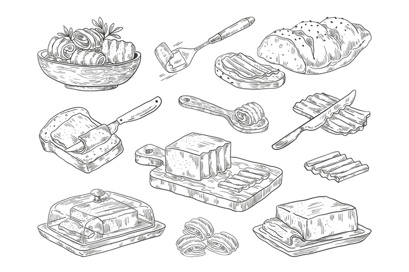 hand-drawn-butter-sketch-breakfast-culinary-ingredient-drawn-composi