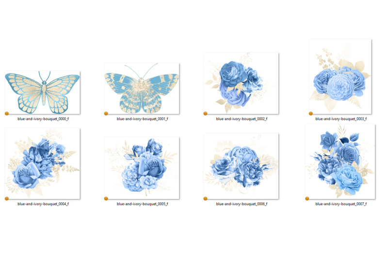 blue-and-ivory-floral-bouquets-clipart