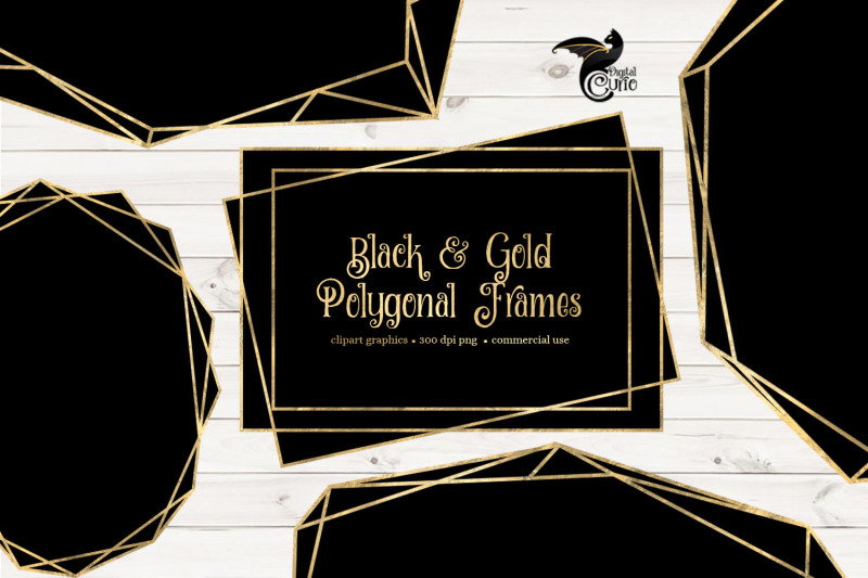 black-and-gold-polygonal-frames