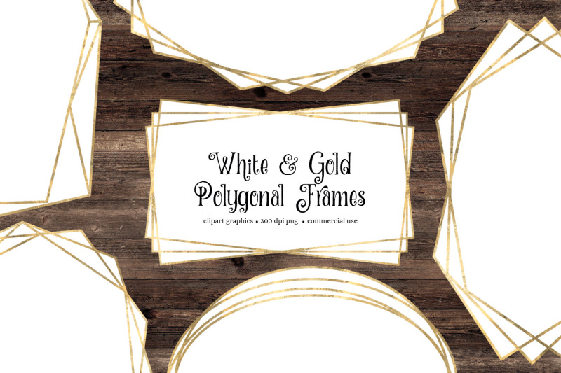 white-and-gold-polygonal-frames