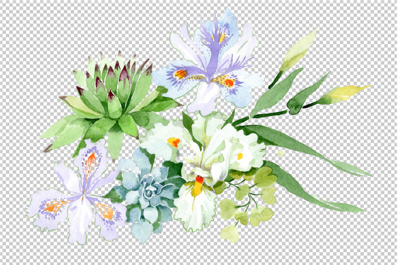 bquet-with-white-irises-watercolor-png