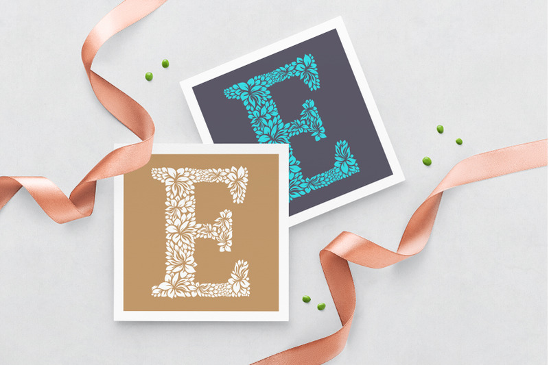 letter-e-floral-logo-template
