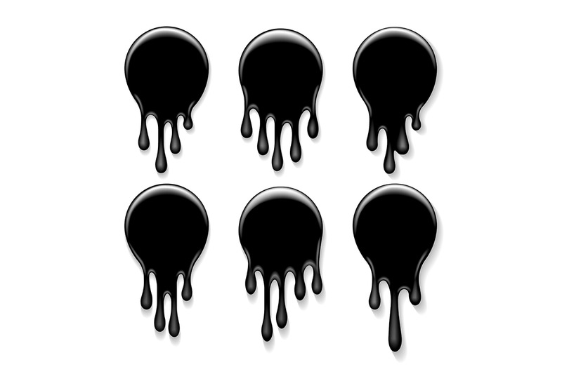 dripping-black-oil-blob-set