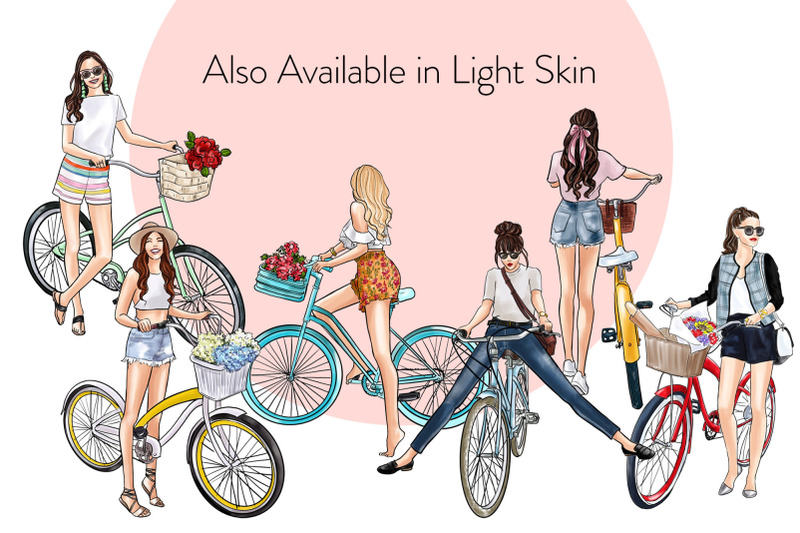 watercolor-fashion-clipart-girls-with-cycle-dark-skin