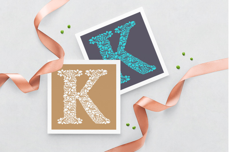 letter-k-floral-logo-template