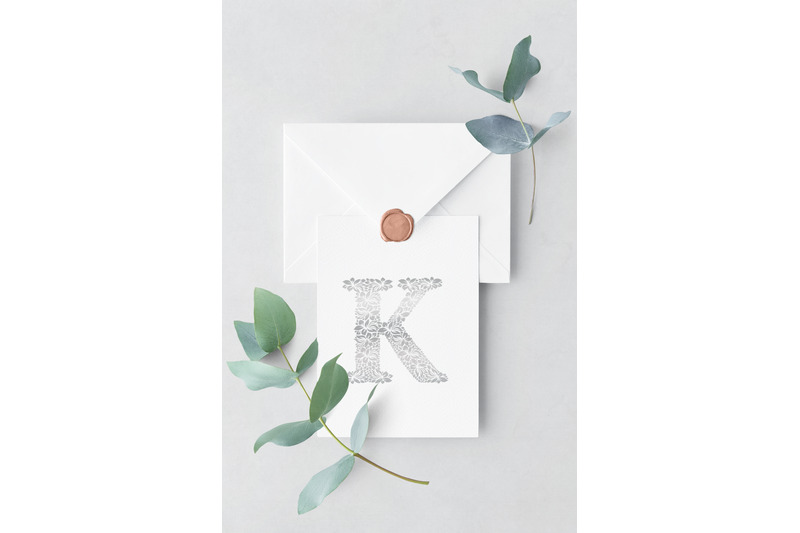 letter-k-floral-logo-template