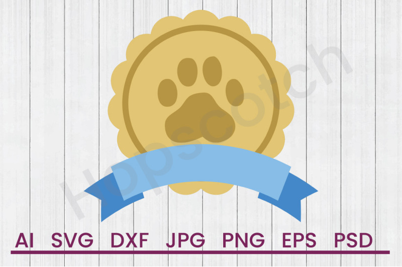 pet-paw-banner-svg-file-dxf-file