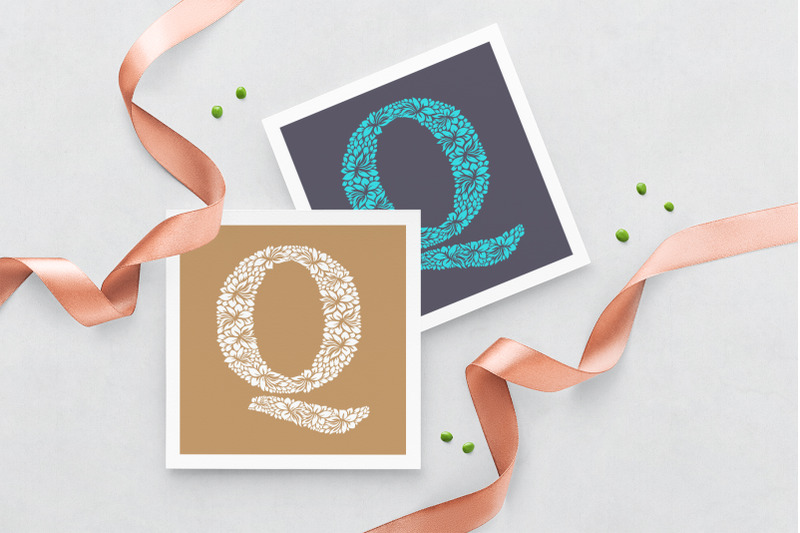 letter-q-floral-logo-template
