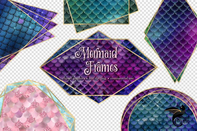 mermaid-polygonal-frames