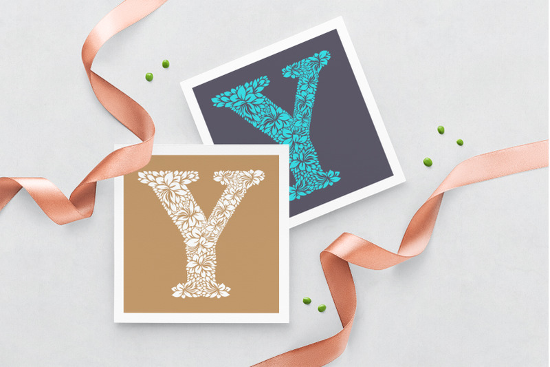 letter-y-floral-logo-template