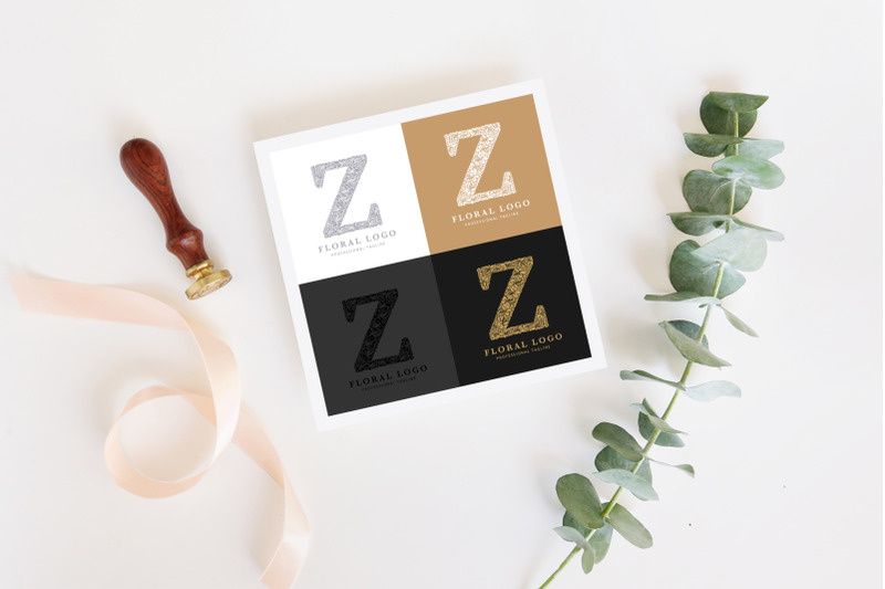 letter-z-floral-logo-template