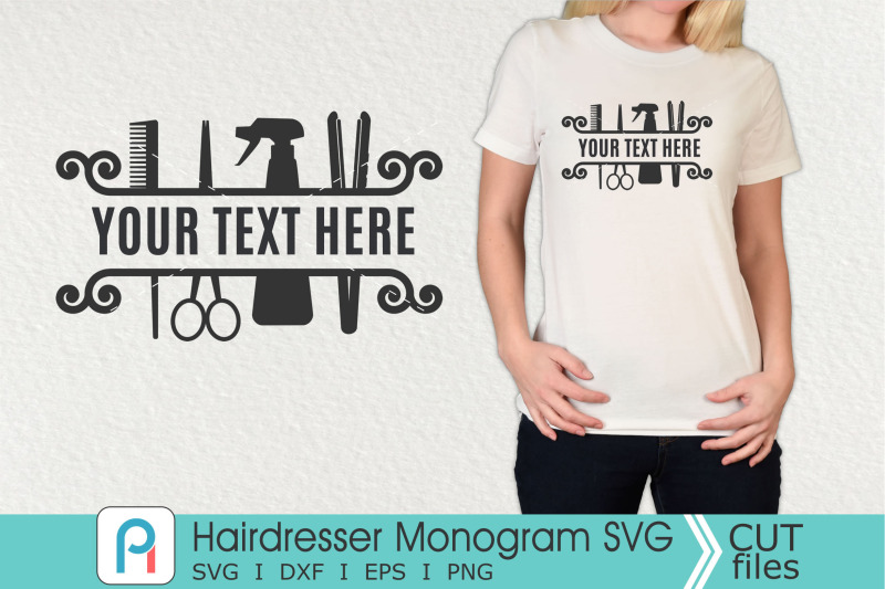 Download Hairdresser Monogram Svg, Hairdresser Svg, Hair Stylist ...