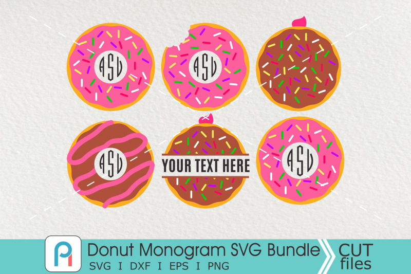 donut-monogram-svg-donut-svg-donut-clip-art