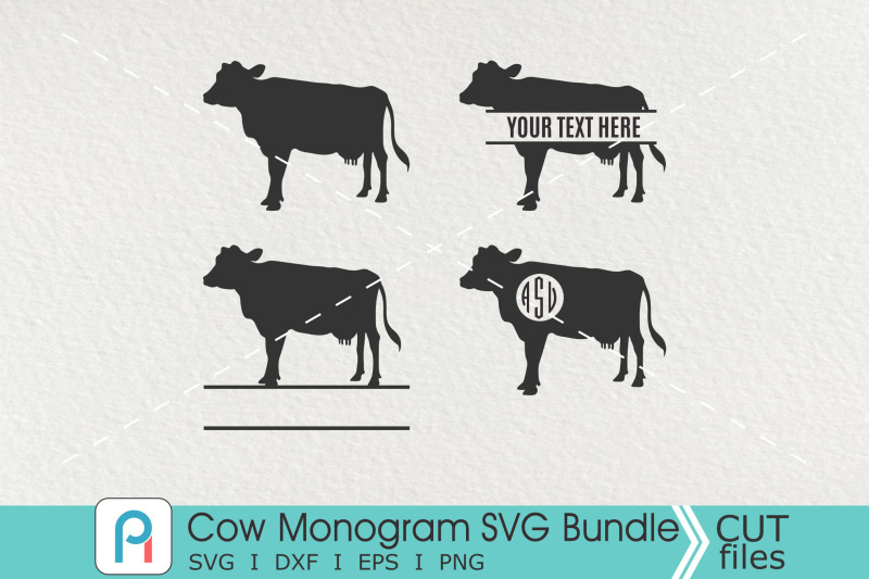 Download Cow Monogram Svg, Cow Svg, Cow Clip Art, Farm Monogram Svg ...