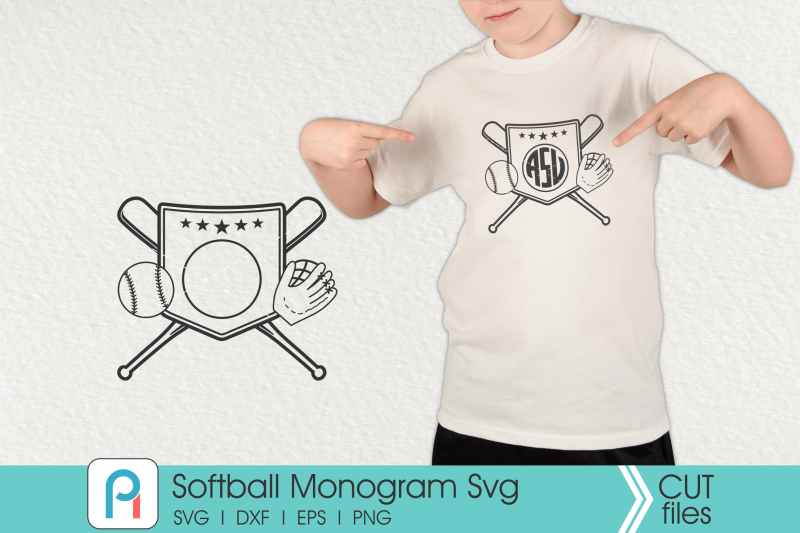 softball-svg-softball-monogram-svg-softball-clip-art