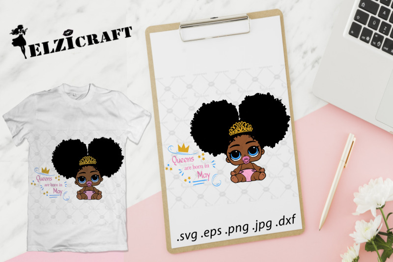 queens-are-born-in-may-afro-baby-svg-cut-file
