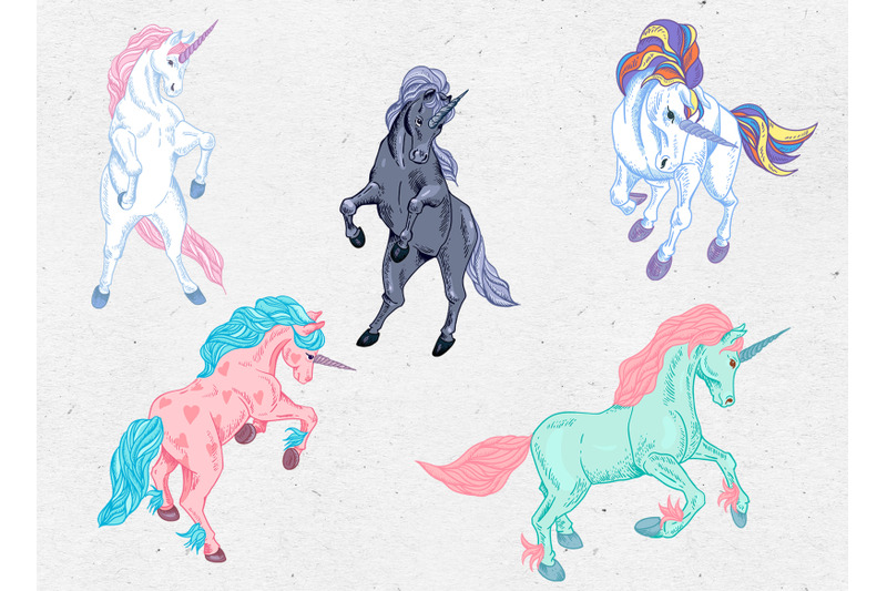 hand-drawn-unicorn-horse-pegasus