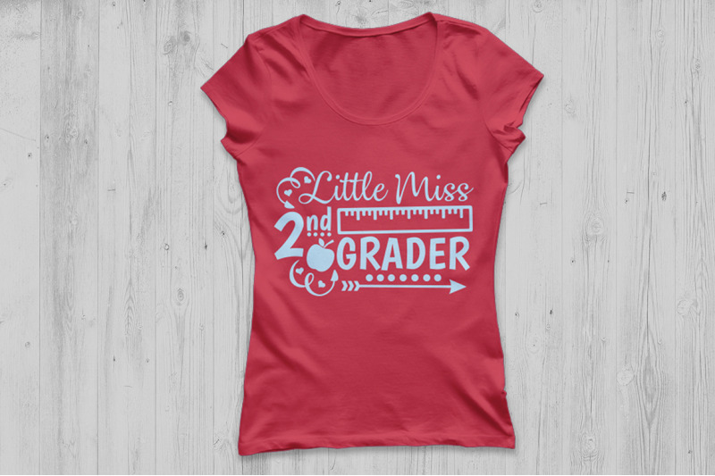 Little Miss 2nd Grade Svg Back To School Svg Second Grade Svg By Cosmosfineart Thehungryjpeg Com