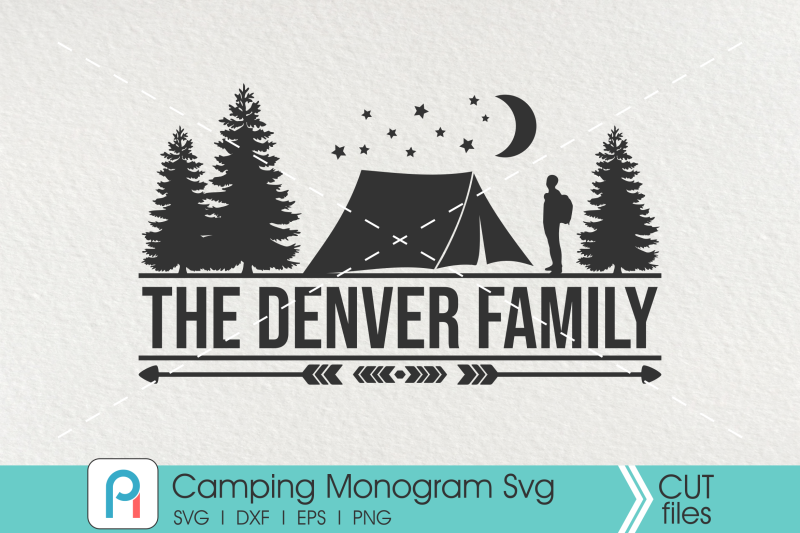 Download Camping Monogram Svg, Camper Svg, Camping Clip Art By ...