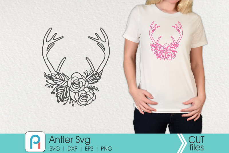 antler-svg-antler-clip-art-deer-antler-svg-flower-svg