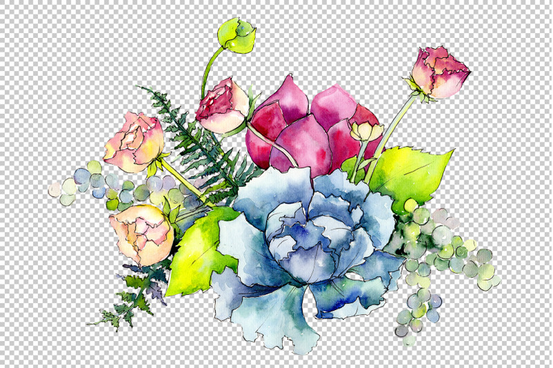 bouquet-summer-miracle-watercolor-png