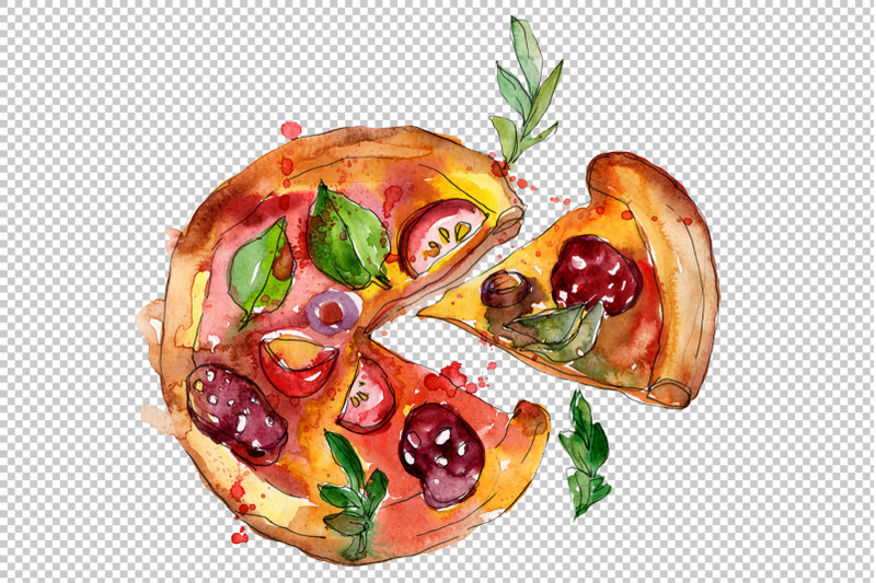 appetizing-pizza-watercolor-png