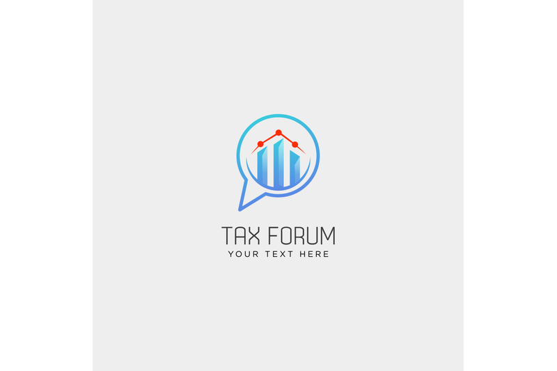 message-chat-forum-accounting-financial-logo-template