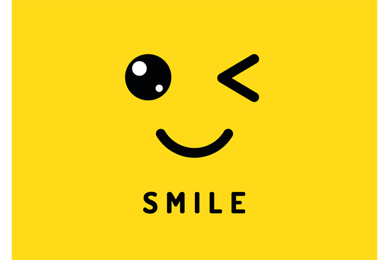 smile-and-winking-happy-smiling-face-funny-wink-isolated-on-yellow-b