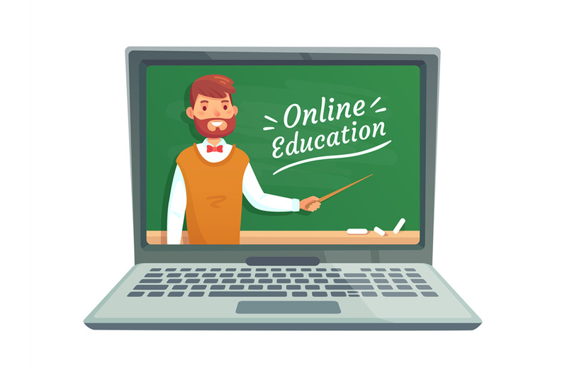 online-teacher-education-professor-teach-at-school-blackboard-on-lapt