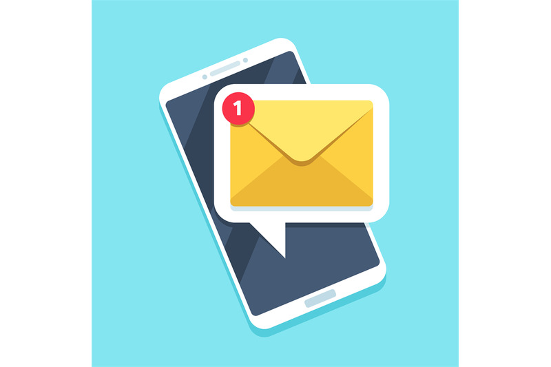 flat-email-notification-on-smartphone-sms-icon-or-mail-message-remind