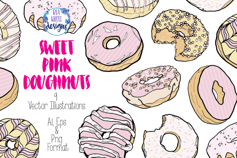 sweet-pink-doughnuts